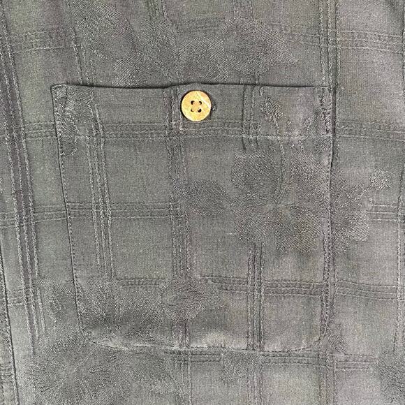 ISLAND REPUBLIC Black Casual Dress Button Front Shirt Men’s Size L - Picture 7 of 10